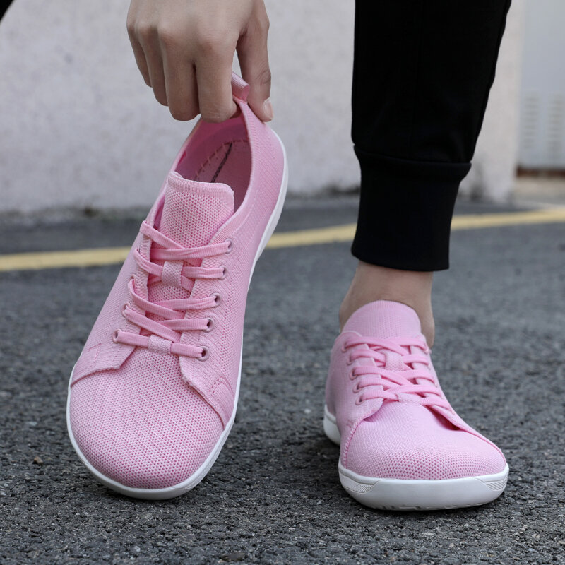 Zapatos planos anchos para mujer, calzado minimalista con punta ancha, informal, para caminar, correr y hacer ejercicio, verano, 2024