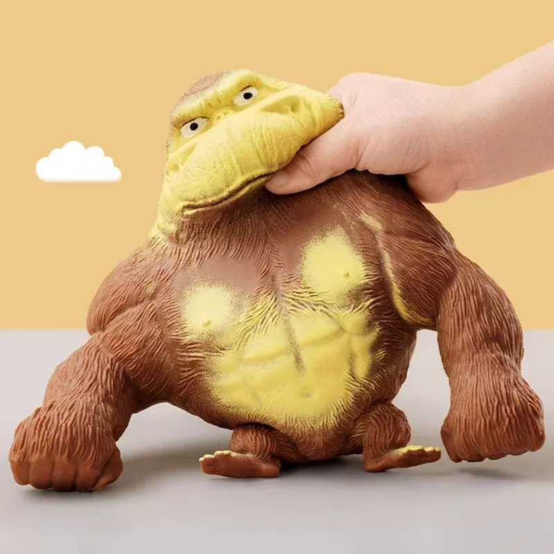 Squeeze Gorilla Toy para crianças e adultos, Brinquedo engraçado do macaco, Brinquedos de estresse sensorial, Rubber Stretch, Fidget Gift