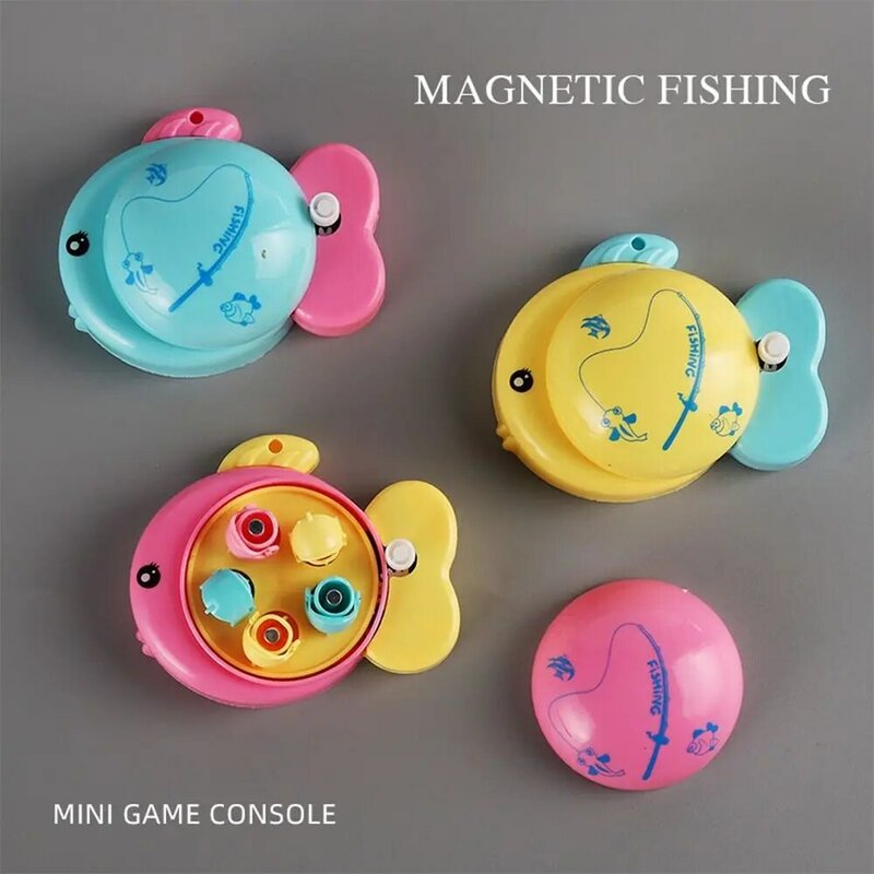 Juguetes de pesca de coordinación ocular manual, máquina de plástico magnético para agarrar peces, mecanismo de cuerda, juegos interactivos para padres e hijos
