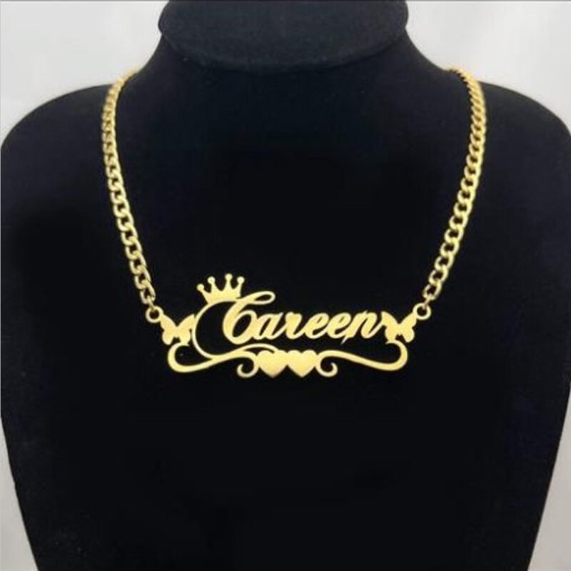 Acheerup personal isierte Name Twist Chain Halskette für Frauen Männer Edelstahl benutzer definierte Buchstaben Herz Anhänger Schmuck Geburtstags geschenk