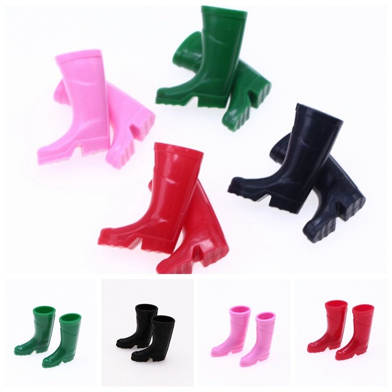 Cute Heels Dollhouse Mini Raainshoes Colorful Doll Accessories Doll Gardening Silicone Shoes Mini Plastic
