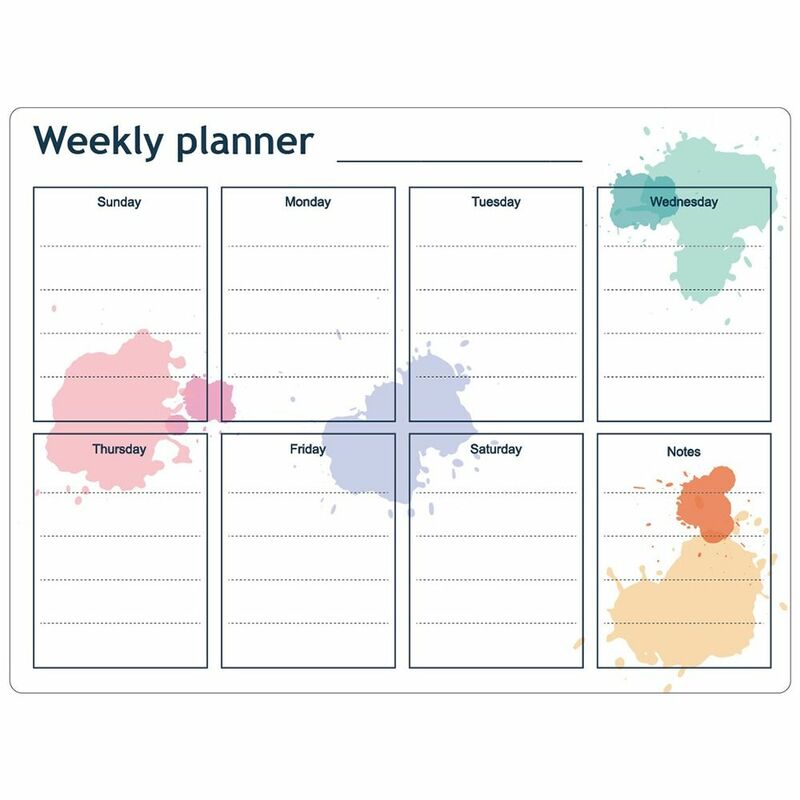 Planificador diario semanal, planificador magnético para hacer lista, Bloc de notas, pegatina magnética para nevera, Plan de trabajo, horario de lista de comestibles