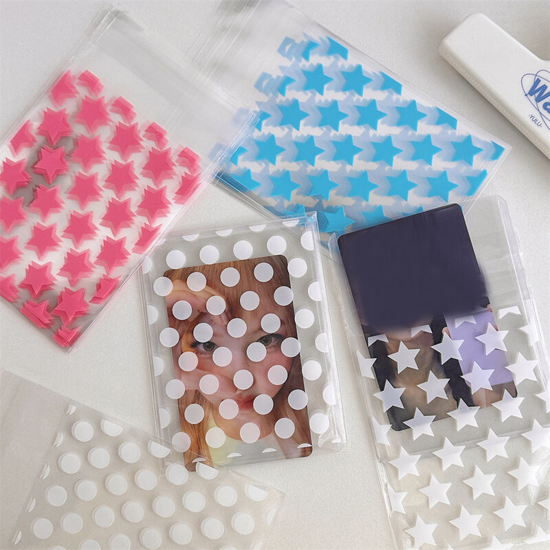 50 buah Opp kantong plastik diri perekat transparan kantong plastik manik-manik penyimpanan perhiasan tas hadiah tempat kartu kecil Korea
