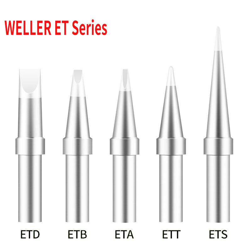 Weller ET 시리즈 ETD ETB ETA 납땜 다리미 팁, WES50 51 납땜 스테이션 용접기, PES51 LR21 핸들용 구리 무연