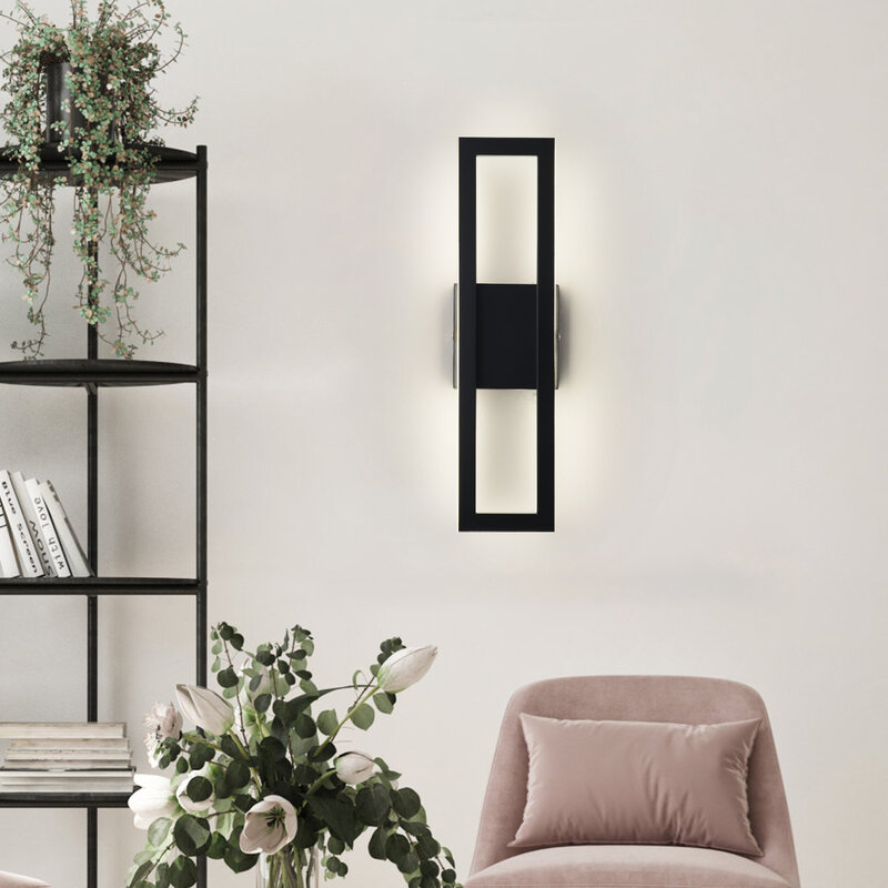 Lampu Dinding setrip panjang 19W, lampu dinding LED Linear Modern untuk tangga kamar tidur