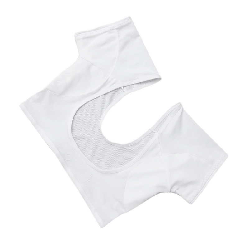 Chaleco de sudor para las axilas, camisa transpirable a prueba de sudor, lavable, talla blanca