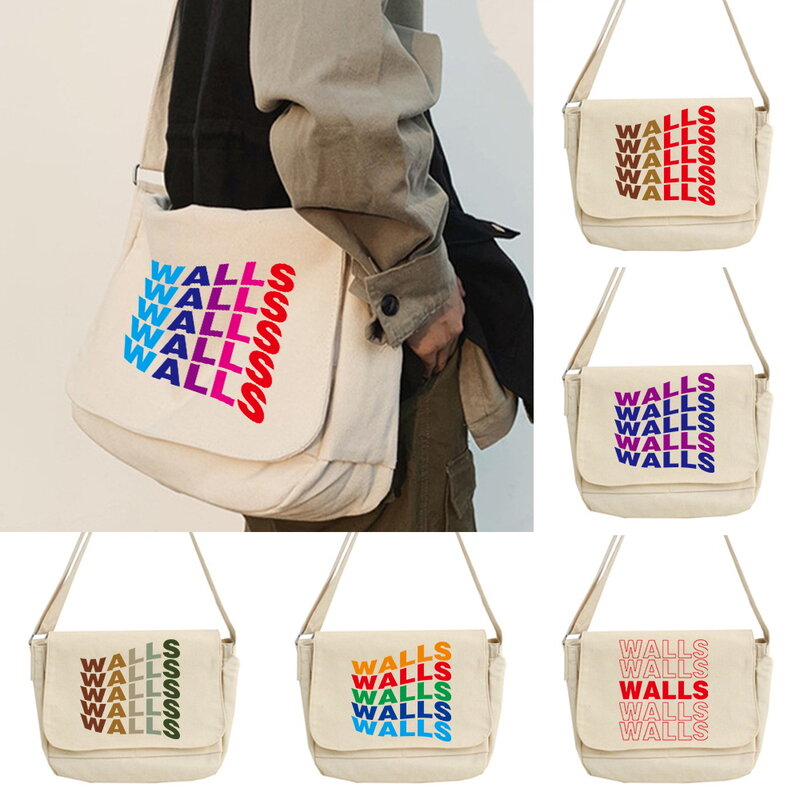 Messenger Tasche Japanischen Multi-funktion Messenger Tasche freizeit zeit Harajuku College Stil Tragbare One-schulter Wände Muster Taschen