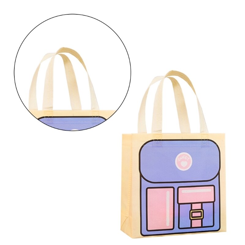 かわいいバッグドーパミンカラーハンドバッグ子供のための子供ショッピングバッグホリデーフェスティバルギフトバッグ多目的パッケージバッグ E74B