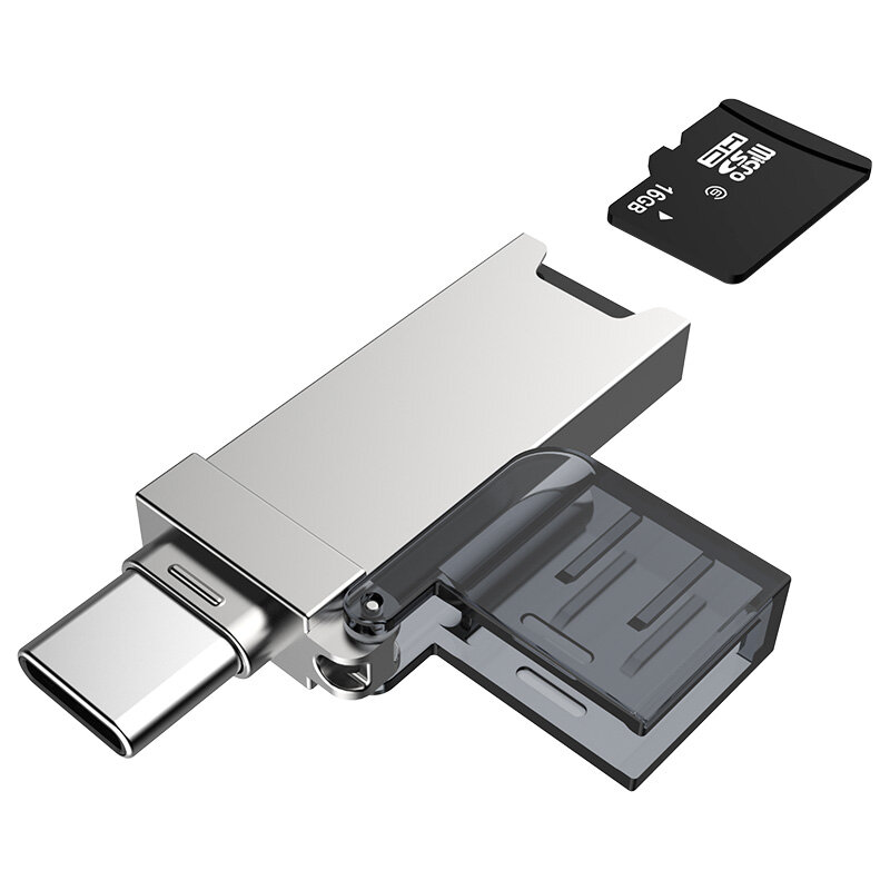 DM CR006 lettore di Schede USB 3.0 SD/Micro di DEVIAZIONE STANDARD TF OTG Smart Memory Card Adattatore per il Computer Portatile USB 3.0 tipo C Lettore di Schede lettore di Schede SD