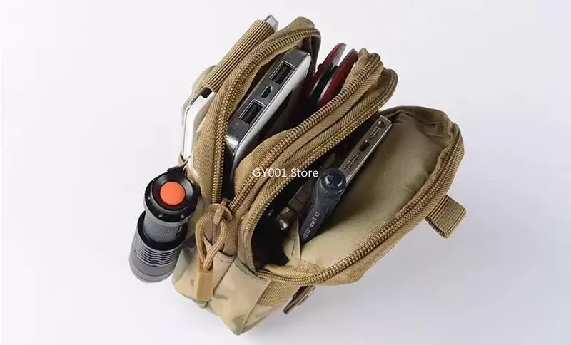Outdoor Molle Bag uomo Sport escursionismo caccia strumenti di lavoro custodia per cellulare multifunzione marsupio tattico EDC Pack militare
