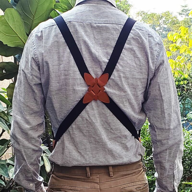 Panowie X spinacze do koszul spodnie z tyłu szelki wiszące spodnie spinka elastyczny pas regulowane szelki męskie szelki