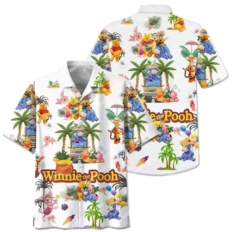 곰돌이 푸 디즈니 여름 해변 하와이안 셔츠