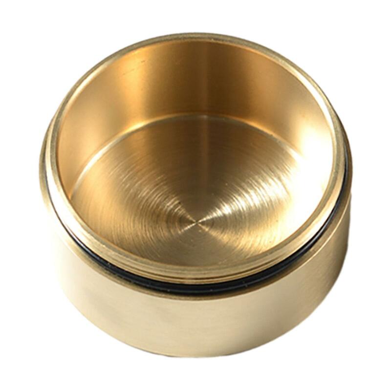 Brass Pill Case Copper Pill Holder Dustproof Storage Box Multipurpose Round Pill Box Sealed Container for Jewelry Outdoor