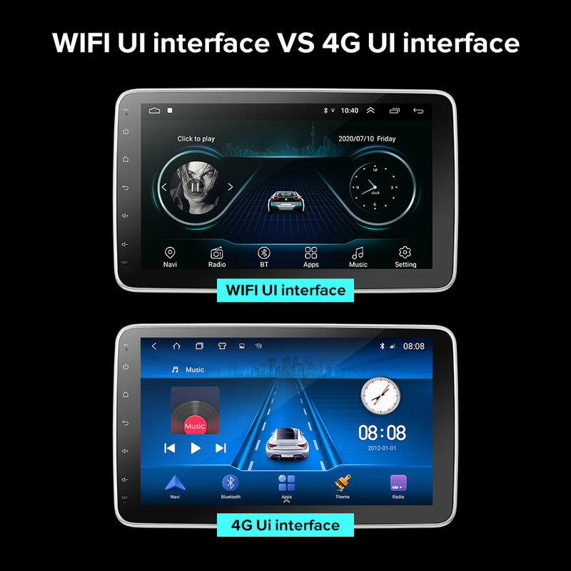Uniwersalny 9/10 calowy ekran dotykowy 1 Din samochodowe Multimedia Radio samochodowe Radio samochodowe Stereo odtwarzacz wideo GPS WiFi Android odtwarzacz wideo MP5