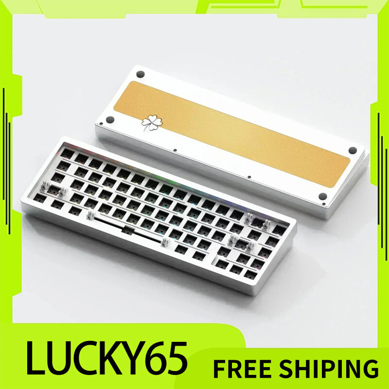 Weikav Lucky65 Mechanical Keyboard Kit 3-Mode Customization Usb/2.4g/Bluetooth Hotswap Gasket Structure Rgb Gaming Keyboard Gift