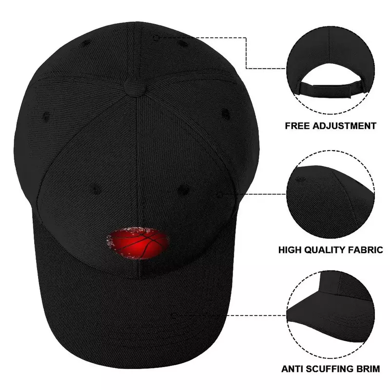 Basketball Player - Motivational Graphic - Abstract - Red Baseball Cap Luxury Brand western Hat Thermal Visor For Men Women's