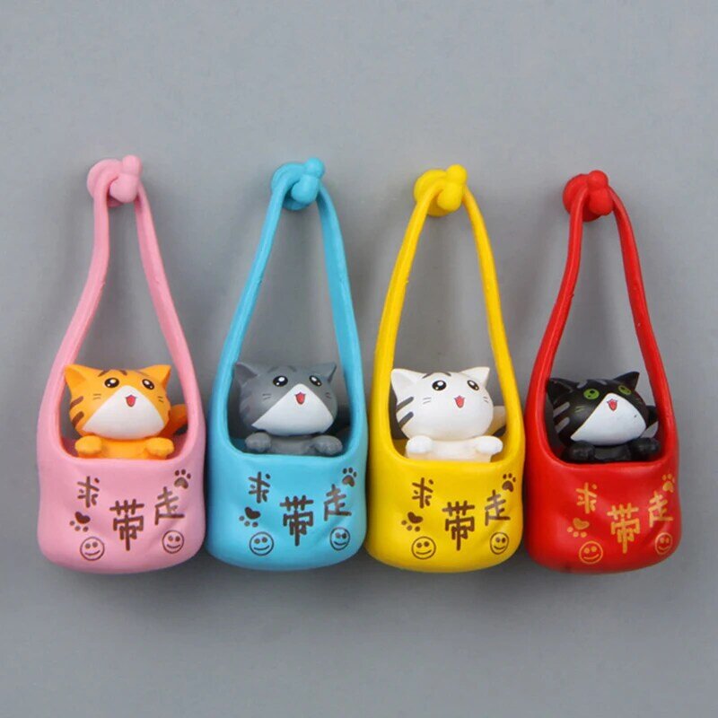 Simpatico cartone gatto portachiavi "Take Me Away" divertente portachiavi animale portachiavi per auto accessori per borse per donna uomo regalo