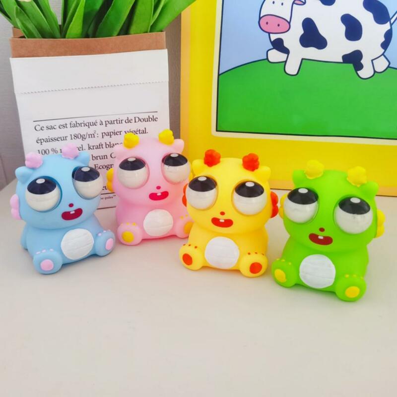 Dinosaur Squishes Toy Adorable Cartoon Dinosaur Toy with Popping Eyes for Stress Relief Fun Gift for Kids Adults Anxiety Relief