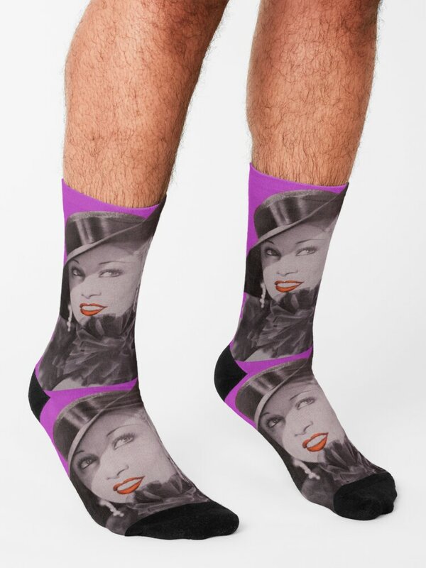 Mae West สีบลอนด์ Vamp ถุงเท้าถุงเท้า Happy ถุงเท้าผู้หญิง