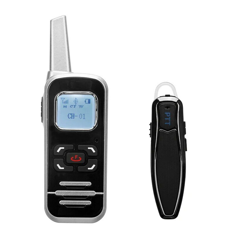 1PCS Handheld Tragbare Ham Two Way Radio 2W Power Intercom Outdoor Mini Walkie TalkieTransceiver mit Bluetooth