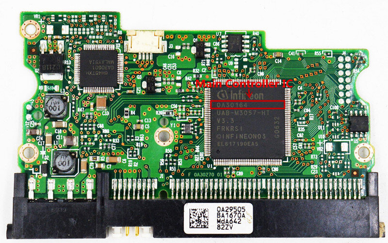 히타치 하드 디스크 회로 기판, F 0A30270 01 /IC: 0A30164 0A30153 / 0A29505 0A29180