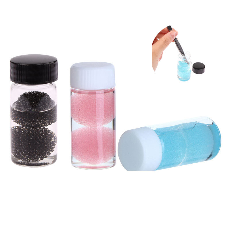 Bottiglia professionale per la rimozione della colla per ciglia pinzette per ciglia liquide spugna per la pulizia delle ciglia Extension Cleaner Makeup