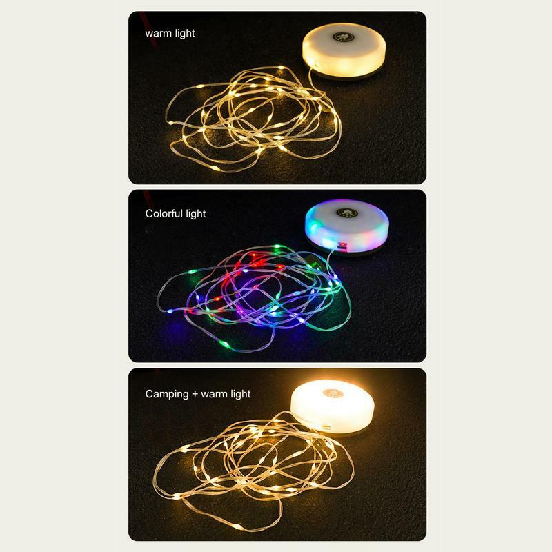 Camping String Lights Colorful Waterproof Camping Lights USB Room Bedroom Wedding Party Holiday Decorations For Family Garden