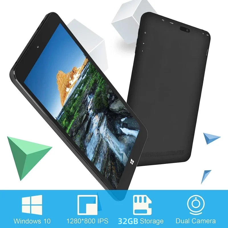 Tablet kecil 8 "Drop, PC 1280x800IPS Quad Core RAM 4GB ROM 64GB Windows 10 Z3735F CPU kamera ganda Wifi Netbook