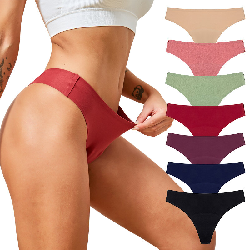 1pcs Seamless Thong Menstrual Panties Women Girl Light Flow Absorbency Period Underwear Leak Proof G-String Pants Plus Size