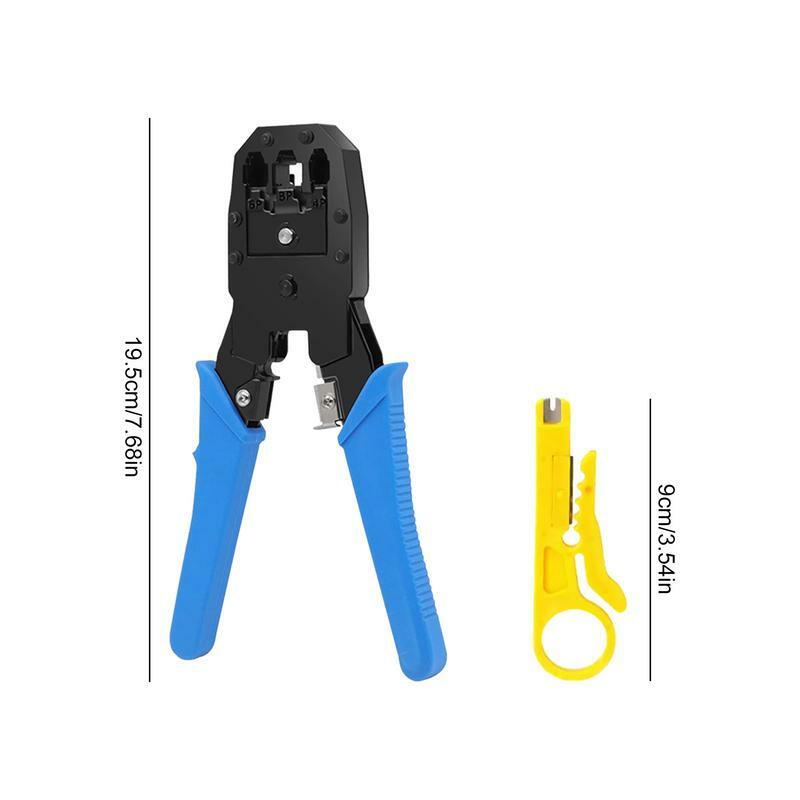Network Crimper Plier 3-in-1 Ethernet Crimper Wire Cable Stripper Hand Cutting Tools For Rj11/Rj12/Rj45 Telephone Cables And