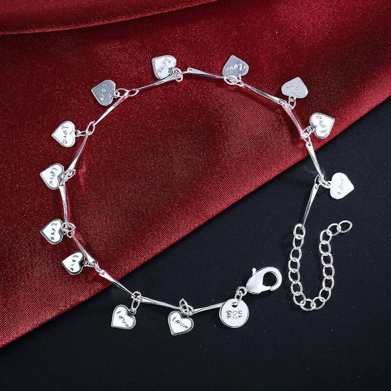 Акция, серебряный цвет, симпатичный браслет-цепочка с листьями, модный амулет, Свадебный милый женский браслет, подарок для женщин