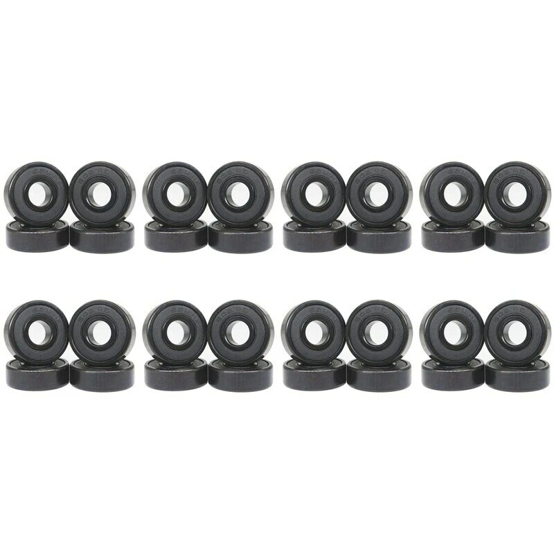 32X rodamientos de cerámica negra híbrida de alta velocidad para monopatín, arco de plástico de cerámica, 608RS, 608 rodamientos