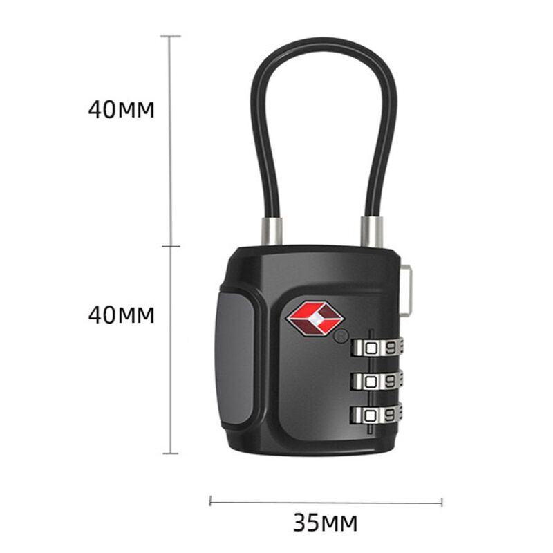 Padlock TSA Customs Lock 3 Dial Digit Combination Lock Anti-theft Lock Safely Code Lock Luggage Lock Luggage Accessories