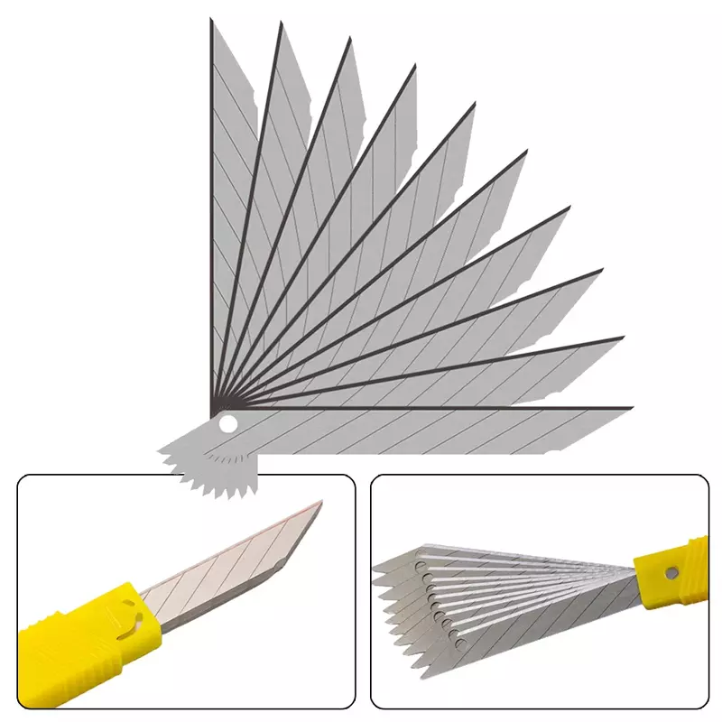 10Pcs Replacement Blade 86*9mm 30 Degrees Art Cutter General Blade Alloy Steel For Cutting Paper Trimming Carving Hand Tool