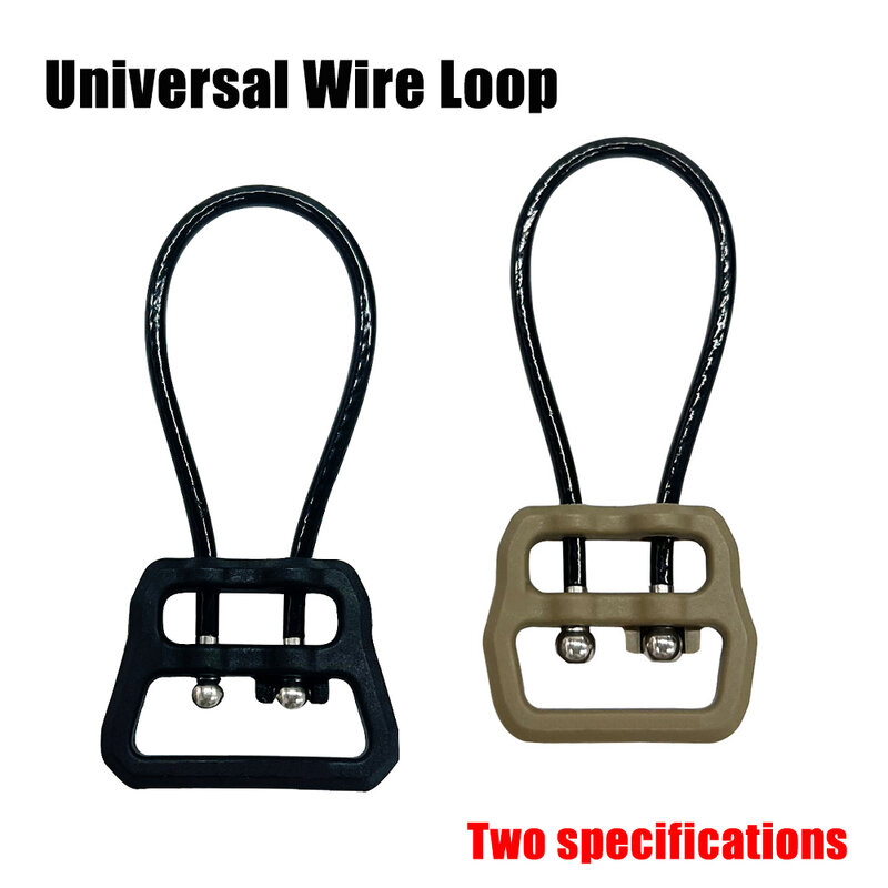 Tactical Gear Universal Wire Loop U Loop Sling Hooks Connection Buckle Adapte 1" & 1.25" Wide Slings Hunting Accessories