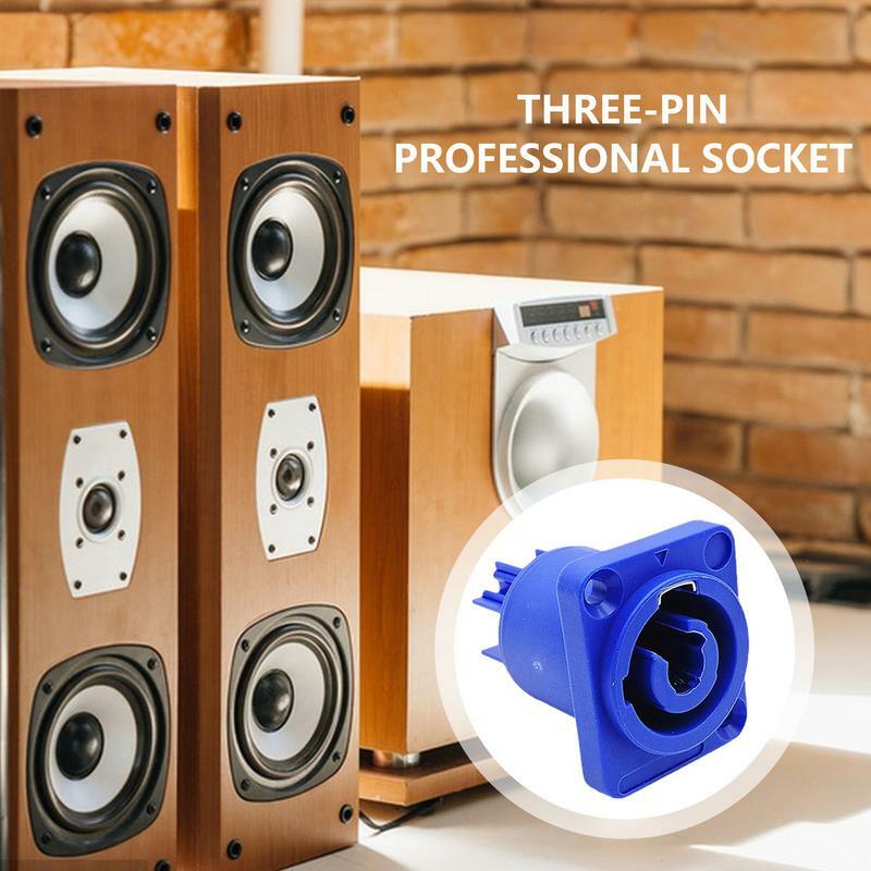 Stereo Jack Socket 3 Pins Power Ingangspaneel Mount Stereo Accessoires Voor Home Theater Conference Room Sound Equipment Concert