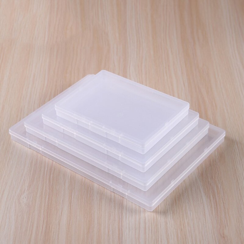Caja de almacenamiento transparente de plástico Rectangular, contenedor portátil, impermeable, respetuoso con el medio ambiente, productos para el hogar