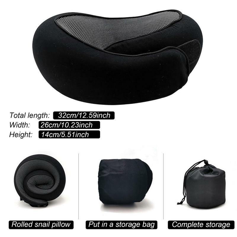 Travel Pillow Memory Foam Neck Support For Flight Comfortable Head Cushion Support Pillow Accessories For Sleep Rest Airplane