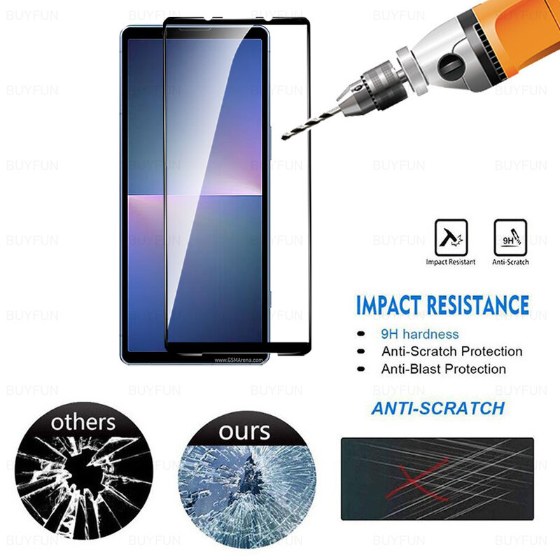 1-3Pcs Tempered Glass For Sony Xperia 5 V 5G Screen Protector for Sony Xperia5V Xperia 5V V5 2023 6.1inch XQ-DE54 Full Glue Film