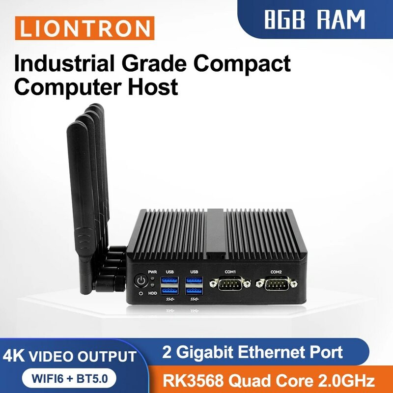 Liontron-Rockchip RK3568, ordenador Industrial integrado de cuatro núcleos, 64 bits, IA, SDK, código abierto, Mini PC, Android, Linux