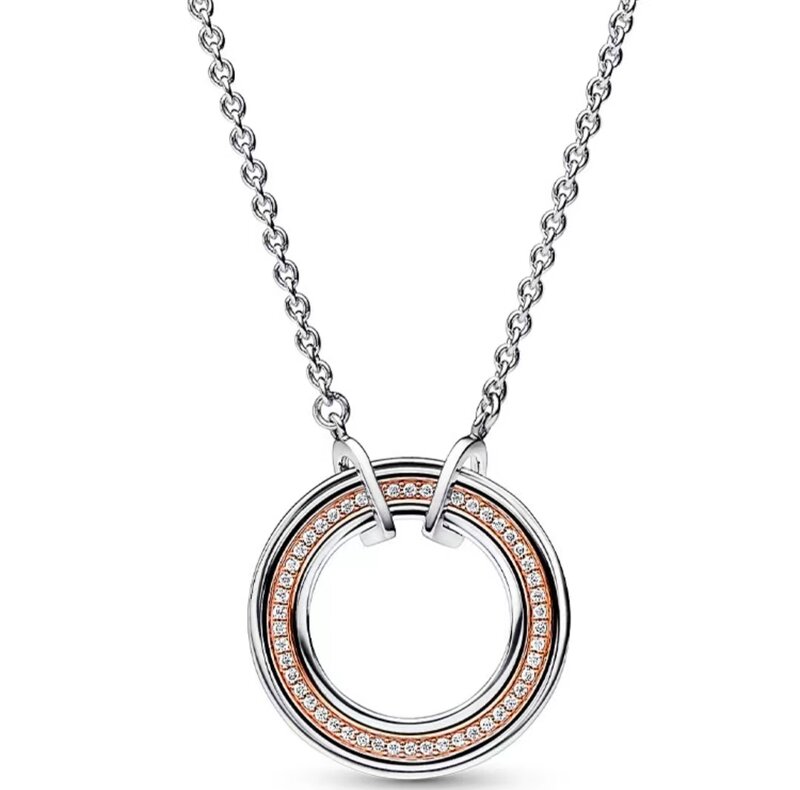 Nowy 925 srebrny oryginalny urok mody gwiazda-księżyc pierścieniowa klamra nadaje się do DIY bransoletka wężowa naszyjnik dziewczyna biżuterii