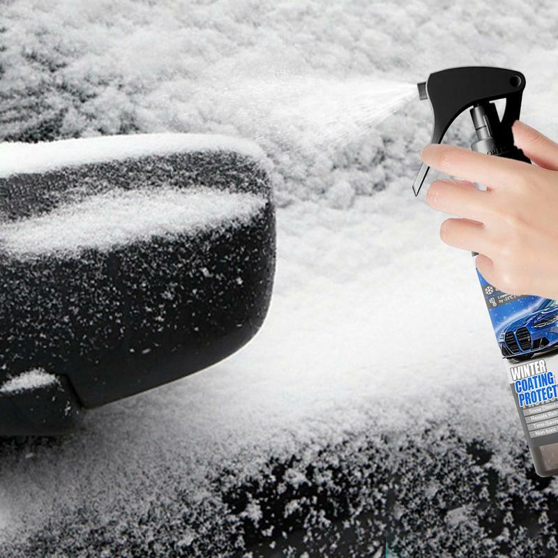 Rimozione della neve dell'auto 100ml Spray antiappannante in vetro per auto invernale Spray per rivestimento idrofobo in vetro impermeabile Deicer per parabrezza per auto