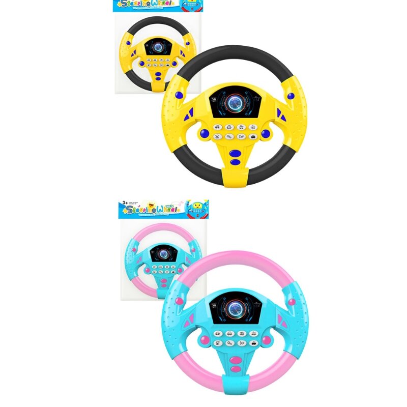 Presente de brinquedo de volante pequeno voltado para dirigir volante interativo-portátil fingir para jogar brinquedo direção