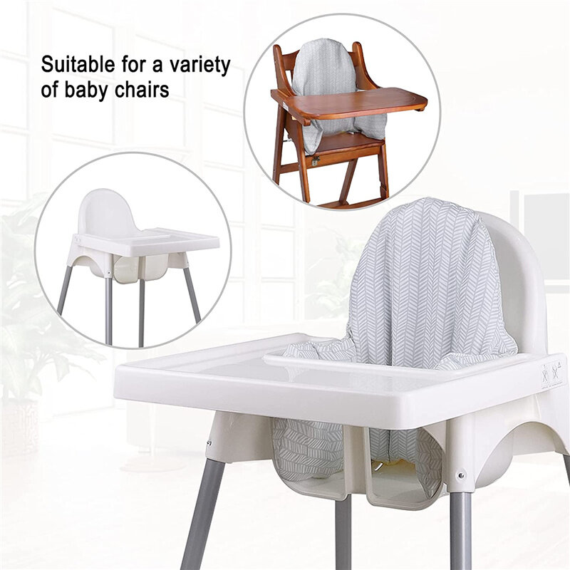 Almofada alta da cadeira para o bebê, almofada inflável incorporado da parte traseira do highchair que alimenta a cadeira
