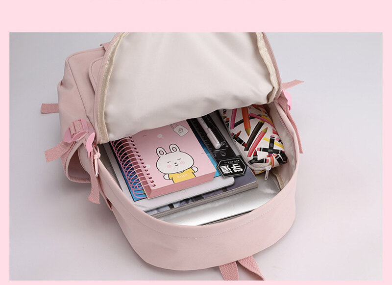 Hello Kitty-mochilas escolares para niños y niñas, morral de viaje para adolescentes