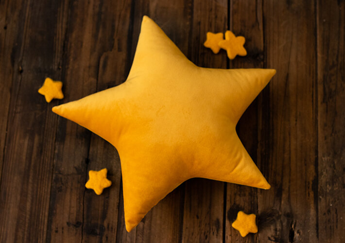 Sunshine Newborn Photography Props Shoot Pillow Auxiliary Stars With Headband Baby Posing Soft Pillow Double Sided Available