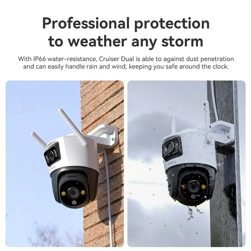 IMOU-كاميرا مراقبة خارجية ، عدسة مزدوجة ، PT ، أمن منزلي ، كاميرا IP ، AI للكشف عن الإنسان والمركبات ، 10 ميجابكسل