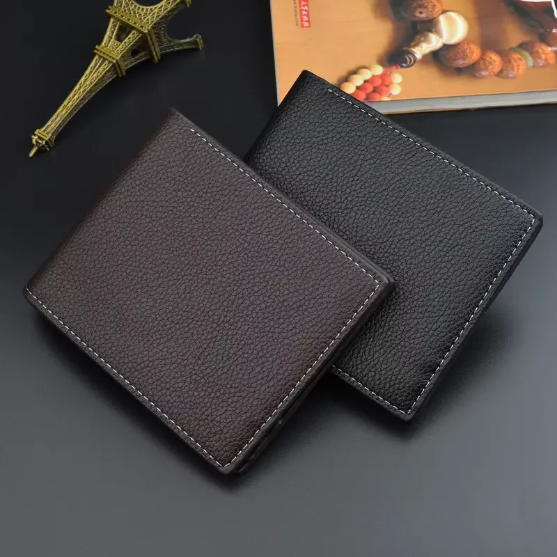 Nowy portfel męski krótkie młoda moda portfel dla ucznia Casual Multi-pudełko na karty torba na karty portfel standardowy
