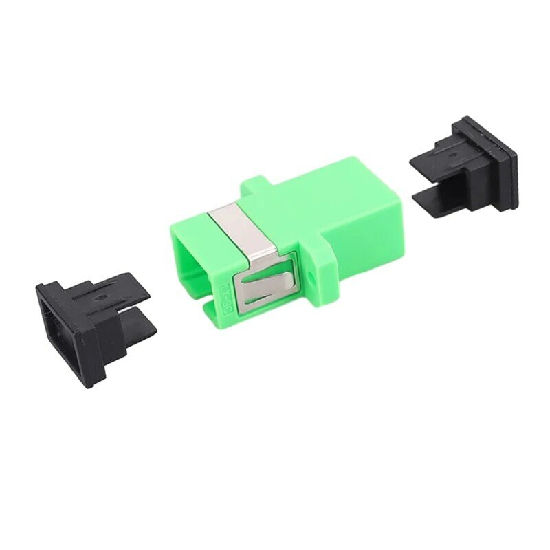 Fiber Optic SC Keystone Coupler Green SC/APC Optical Jack Plug SC-SC Simplex Singlemode APC For Network LAN Connector