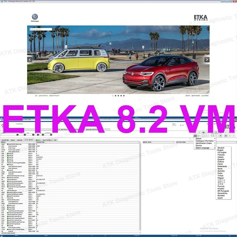 Горячая Распродажа 2024, E · T · K · A 8,2, новейшее программное обеспечение для ремонта, Каталог электронных запчастей для A-udi для женских авто